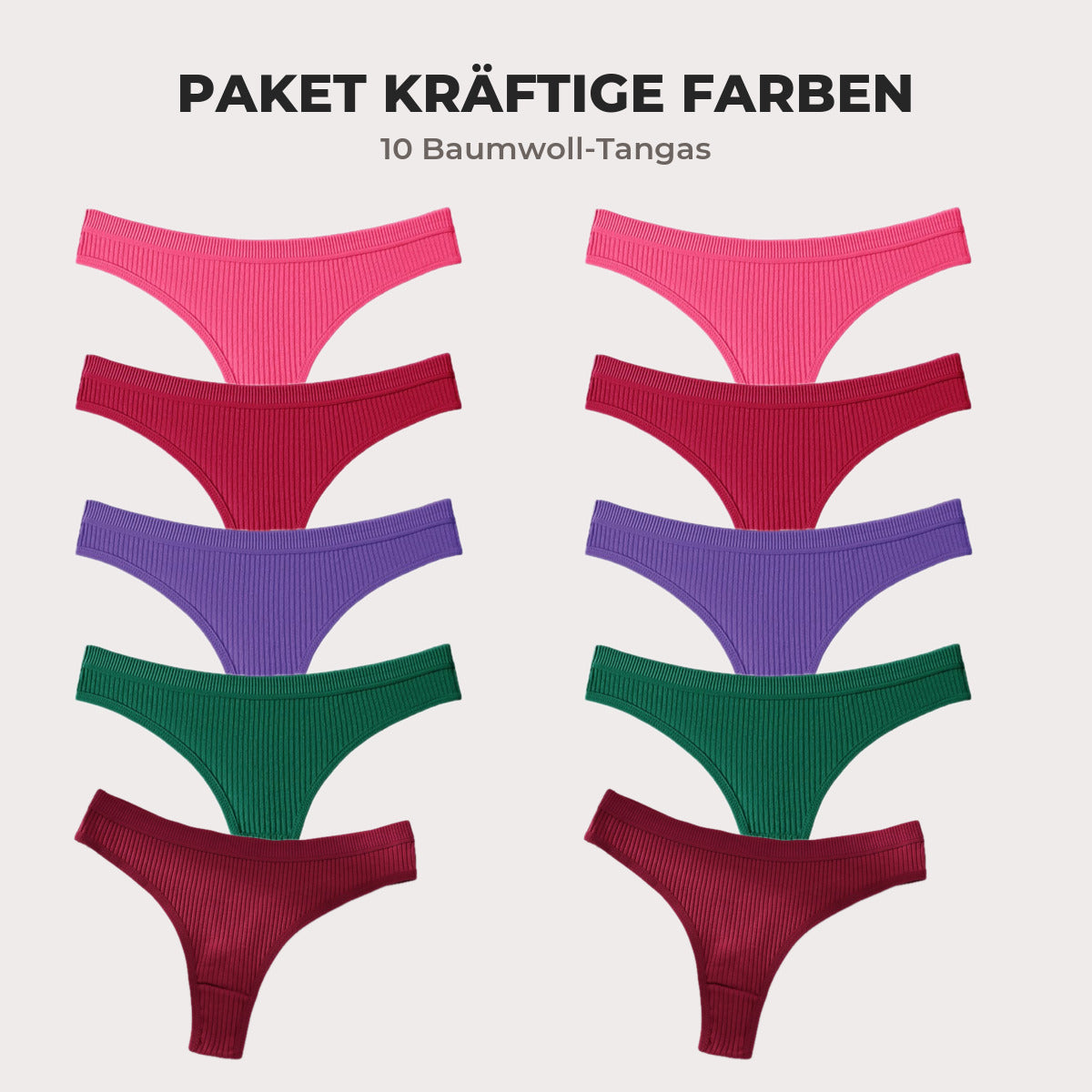 Paket Kräftige Farben: Fuchsia, Himbeerrot, Violett, Tannengrün, Bordeaux