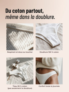 Tissu 95 % coton et doublure 100 % coton