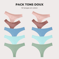 Pack Tons doux : rose poudré, vieux rose, bleu ciel, vert menthe, vert sauge